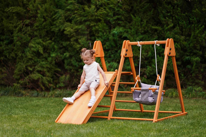 MiniAdventures Toddler Playset (3 in 1) Foldable Slide, Swing & Climber | Indoor & Outdoor
